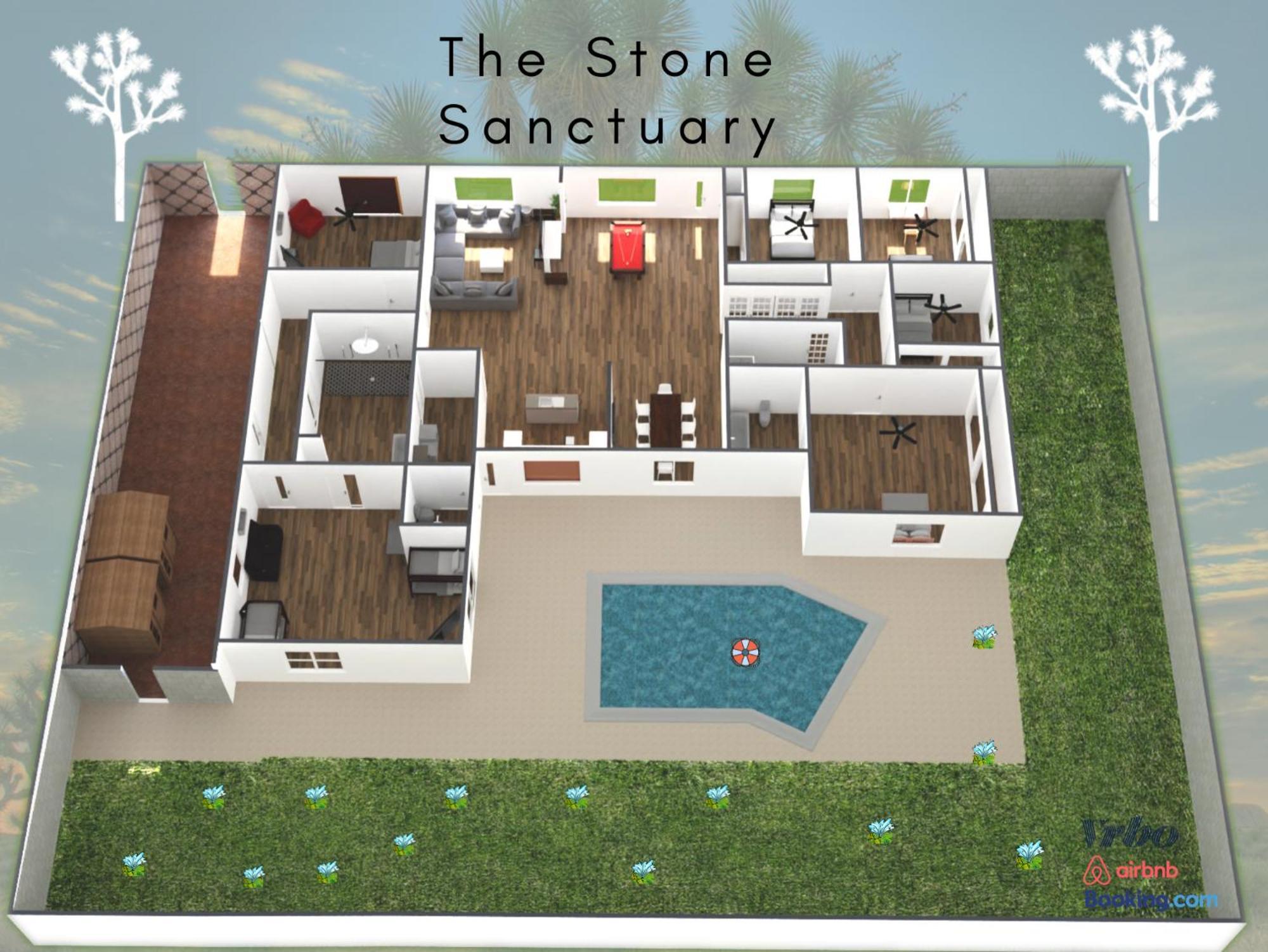 Lux Private Home - Pool, Billiards, 8 Smart Tvs, Board Games, Cotton Bedding - The Stone Sanctuary At Mccullough Hills Trailhead Las Vegas Dış mekan fotoğraf