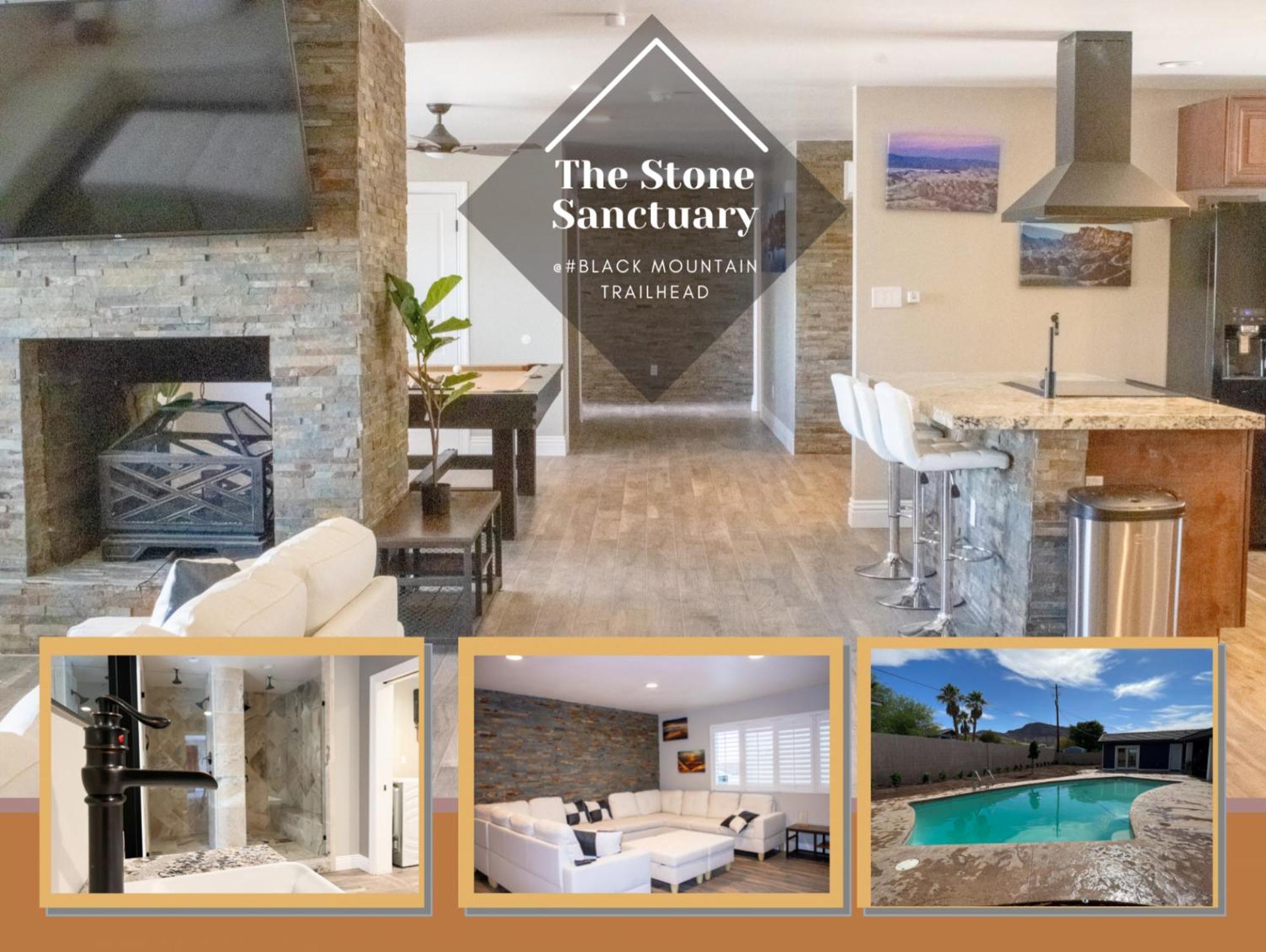 Lux Private Home - Pool, Billiards, 8 Smart Tvs, Board Games, Cotton Bedding - The Stone Sanctuary At Mccullough Hills Trailhead Las Vegas Dış mekan fotoğraf